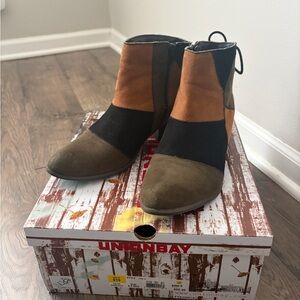 UNIONBAY Multicolor Patchwork Boots